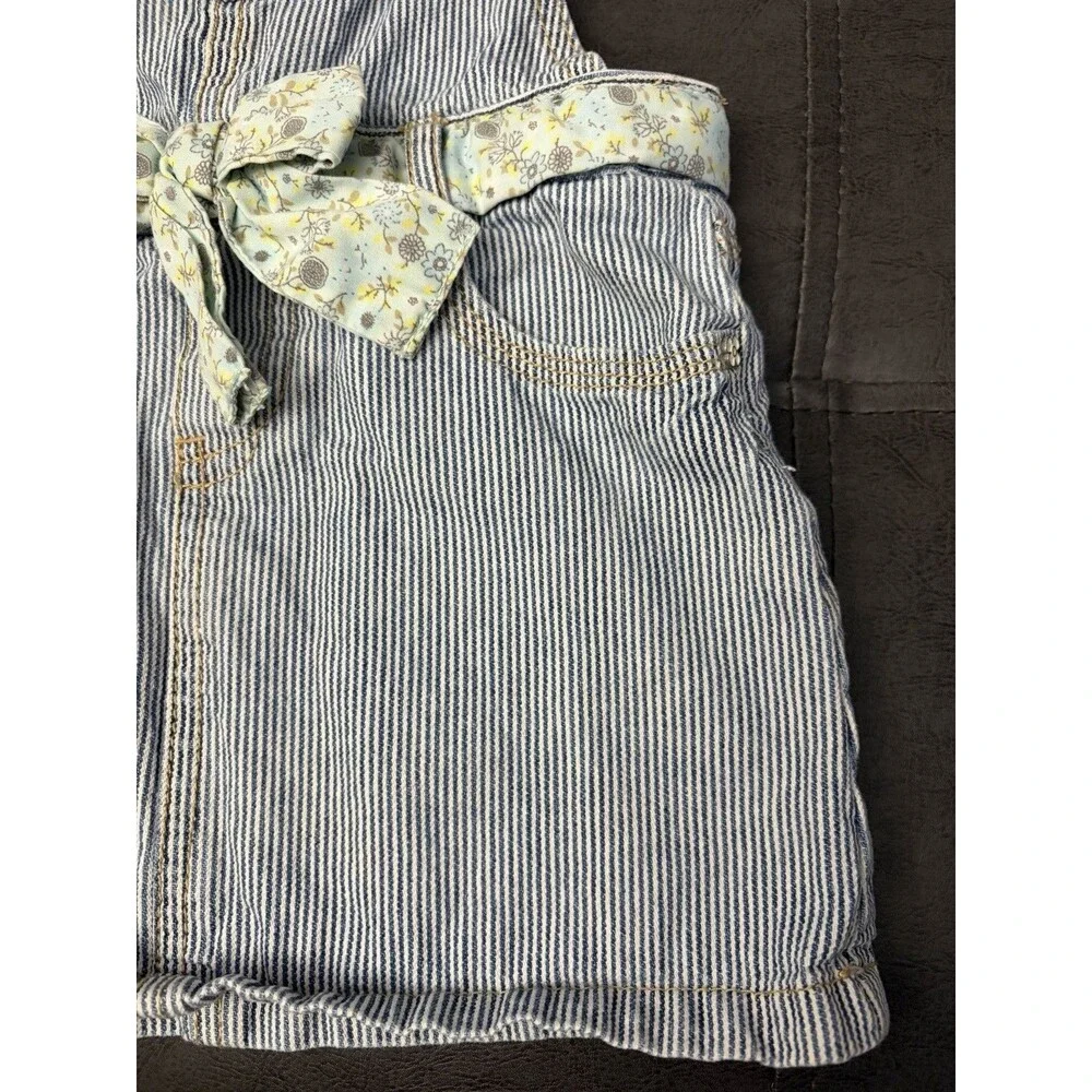 Y2k OshKosh Girls 2T Striped Denim Overall Dress